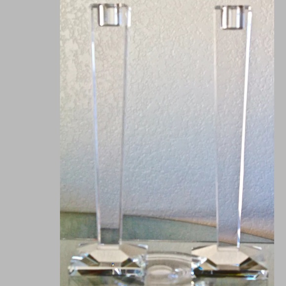 OLEG CASSINI ALANNA CRYSTAL CANDLESTICKS - Picture 4 of 7